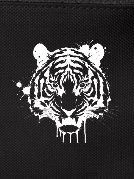 Tiger splashed in white