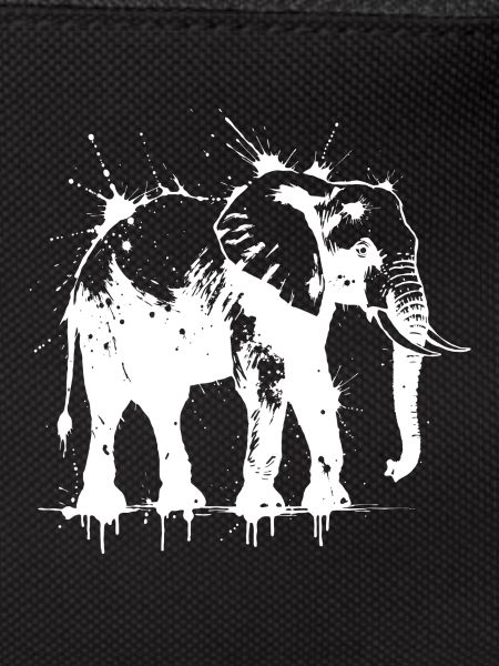 Elephant Splatter Ink White