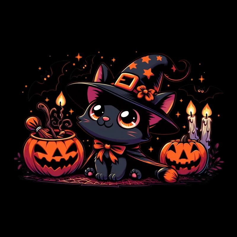 Chaton noir Halloween v2