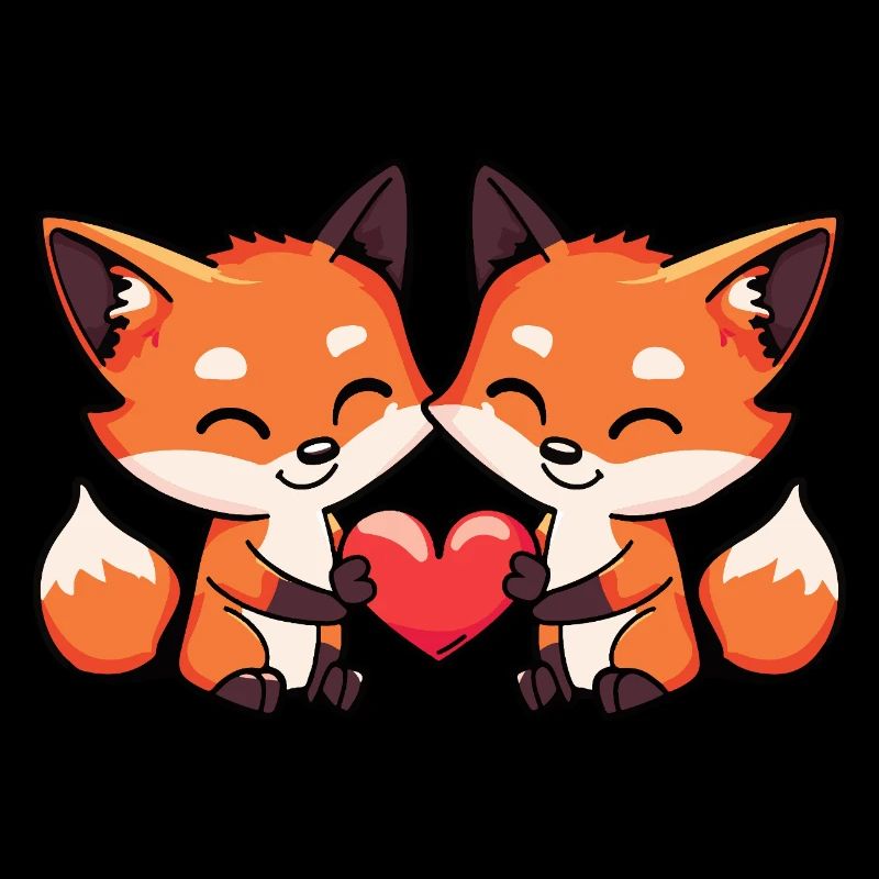 Fuchs Paar Herz