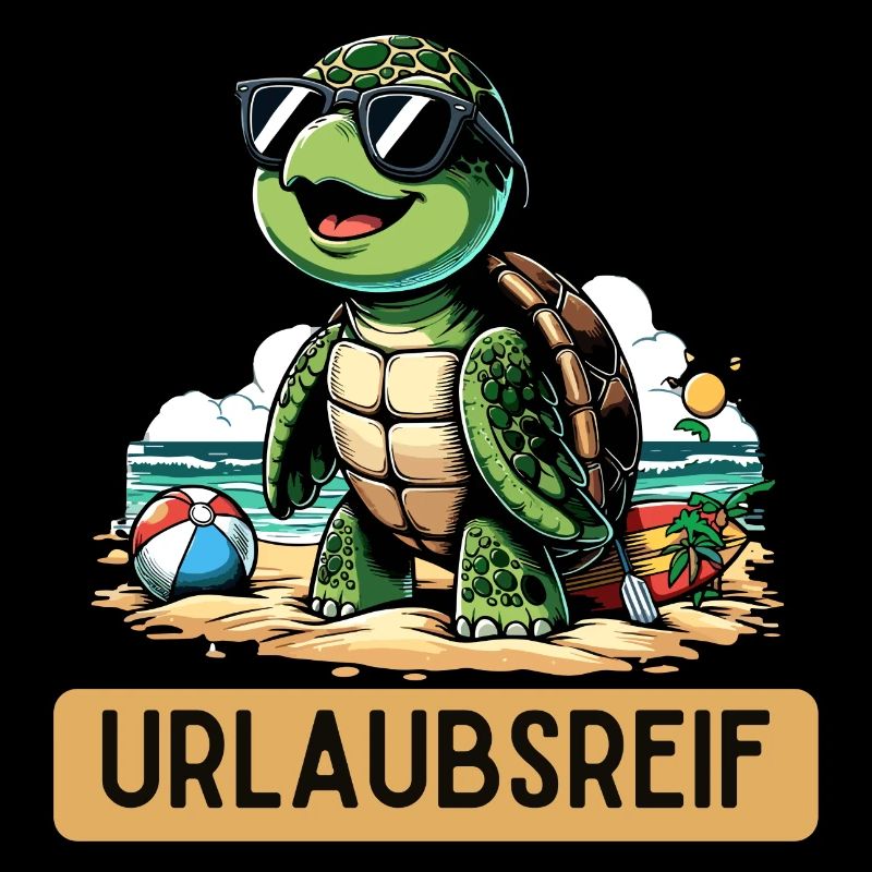Tortue prête pour les vacances