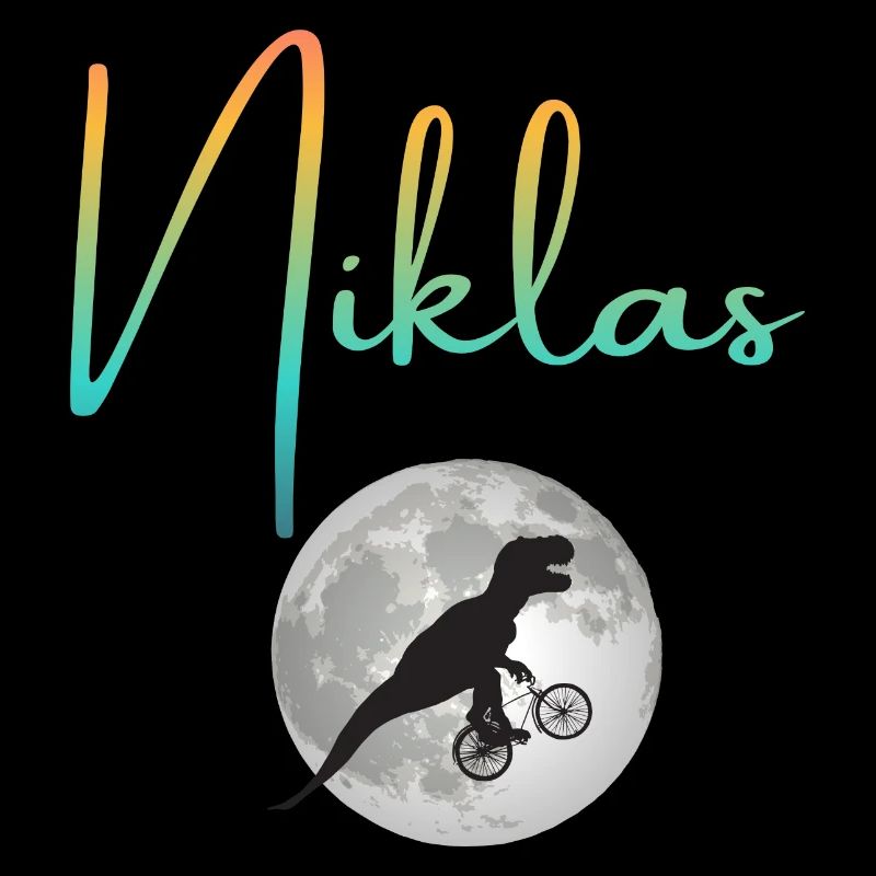 NIKLAS - Beautiful boy name with dinosaur