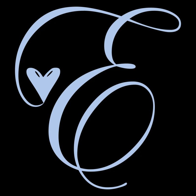 Monogram E Heart Vine