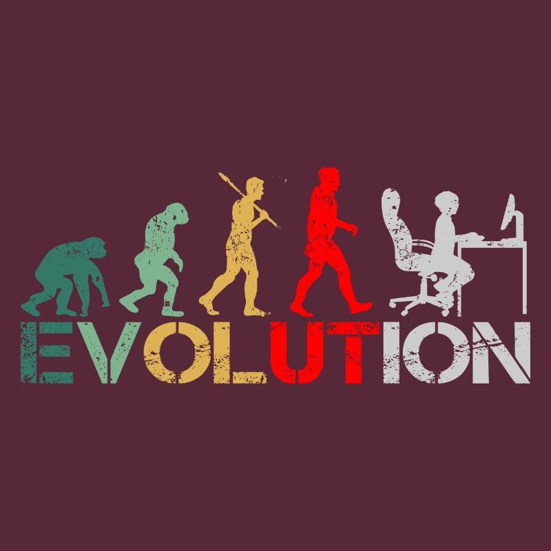 Computer Nerd Programmeur Evolution drôle