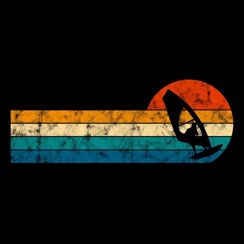 Windsurfing Windsurfing Windsurfer Retro Surfing