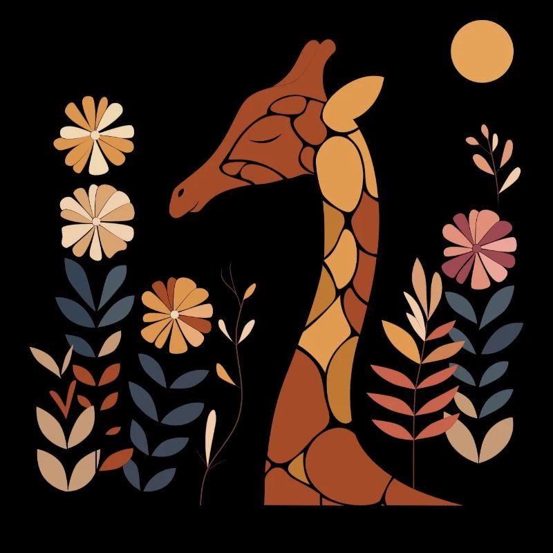 Florale Giraffe