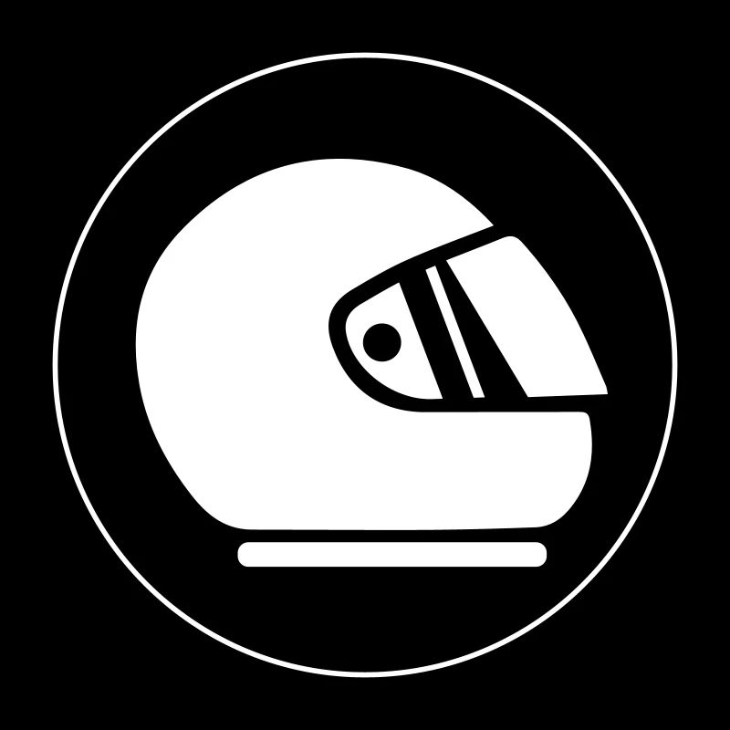 Racing driver helm racing circle