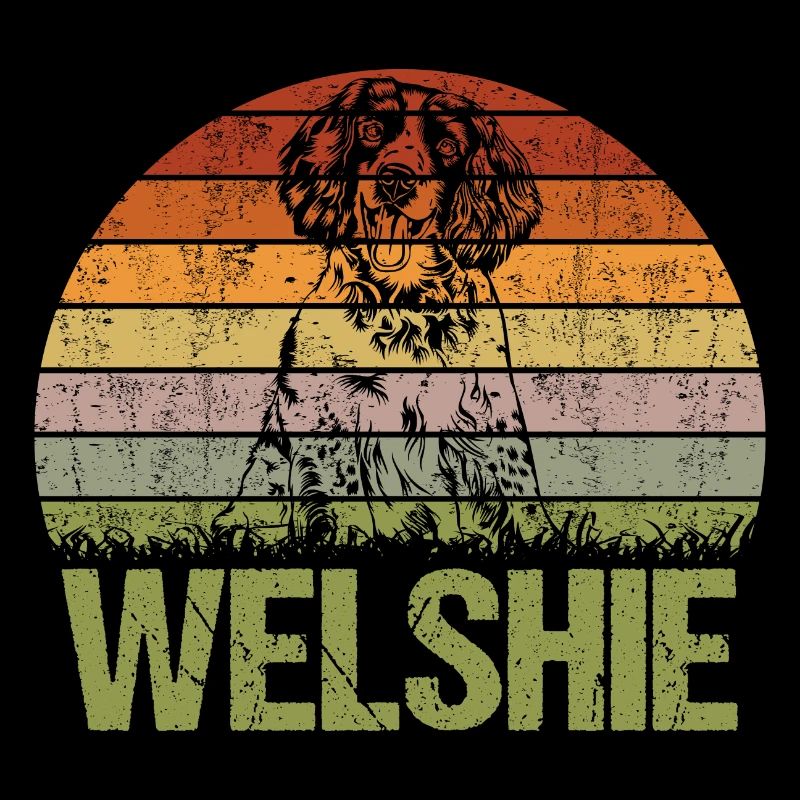 Welsh Springer Spaniel Vintage Retro