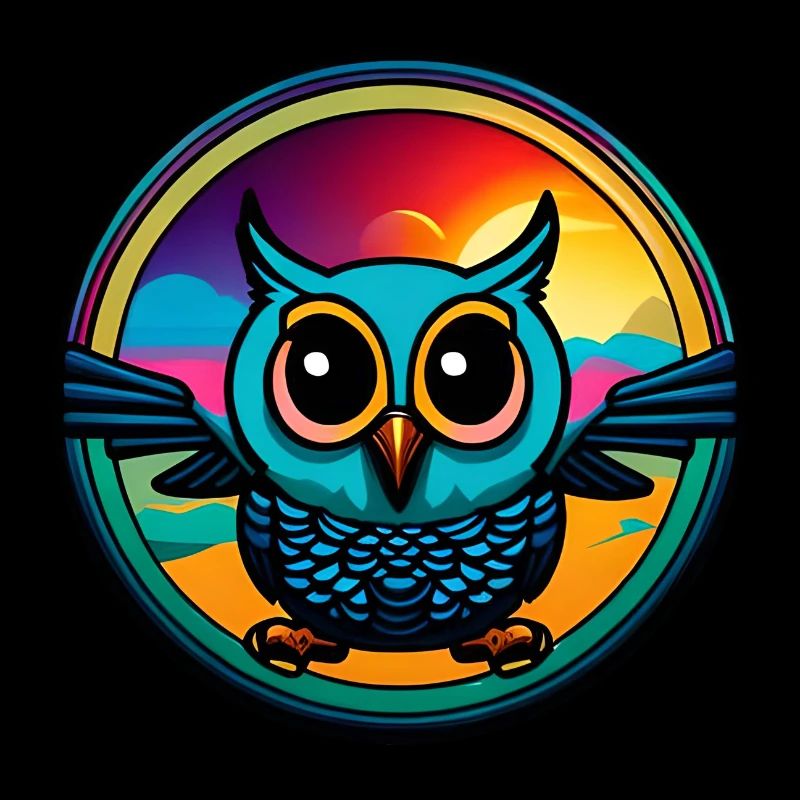 Cercle de hiboux mignon