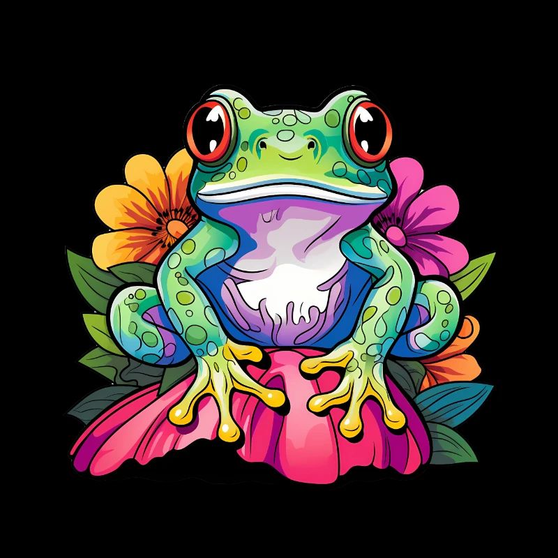 Bunter lustiger Frosch