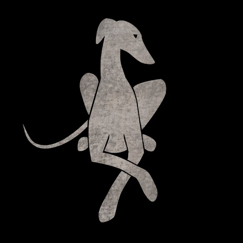 Greyhound couché gris clair