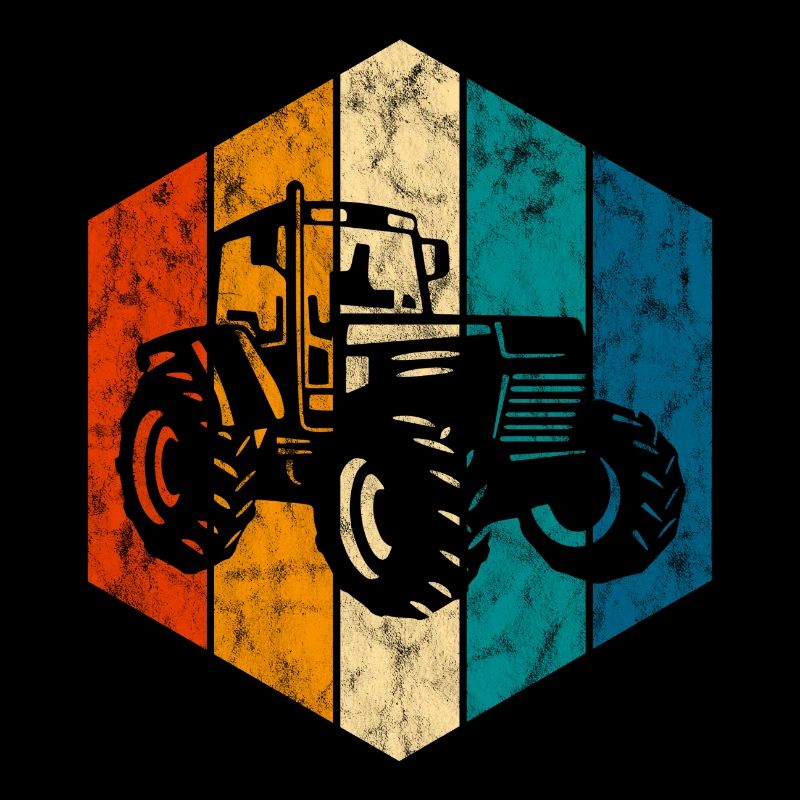 Bauer Bauernhof Retro Trecker Traktor Traktoren