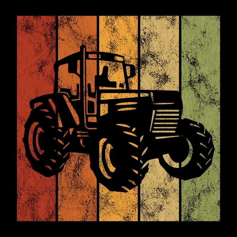 Farmer Tractor Farm Tractors Retro Tractor