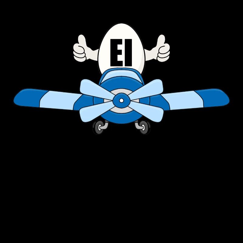 EI BELIEVE EI CAN FLY - FLUGZEUG - PILOT - EIER