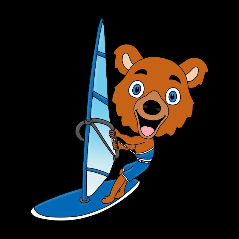 BÄR - TEDDY - TEDDYBÄR - SURFER - WINDSURFER