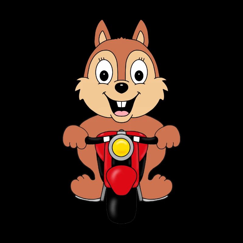 EICHHÖRNCHEN - MOTORRAD - BIKER - TIER