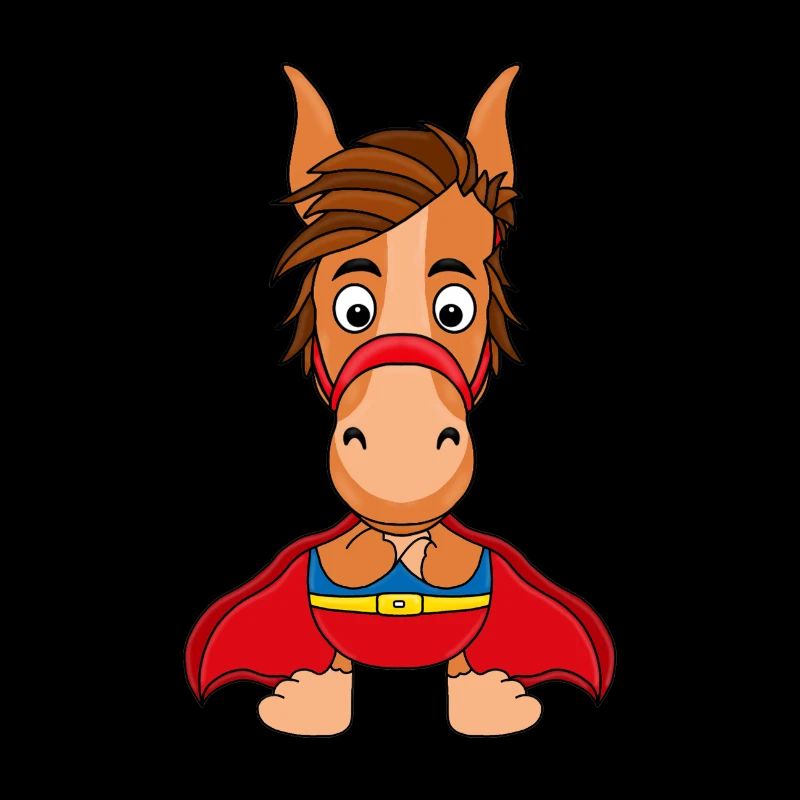 PFERD - PONY - SUPERHELD - TIER - KINDER - BABYS