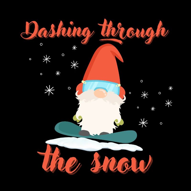 Snowboard Winter Fun Gnome Snowboarder Gift