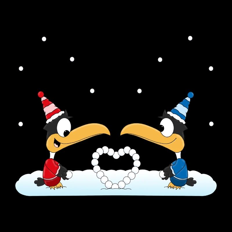PINGUINE - SCHNEE - HERZ - LIEBE