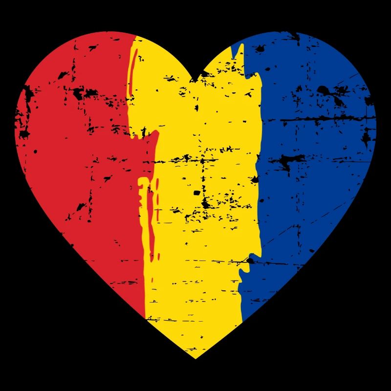 Drapeau du cœur de la Roumanie