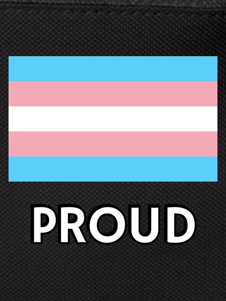 PROUD trans flag