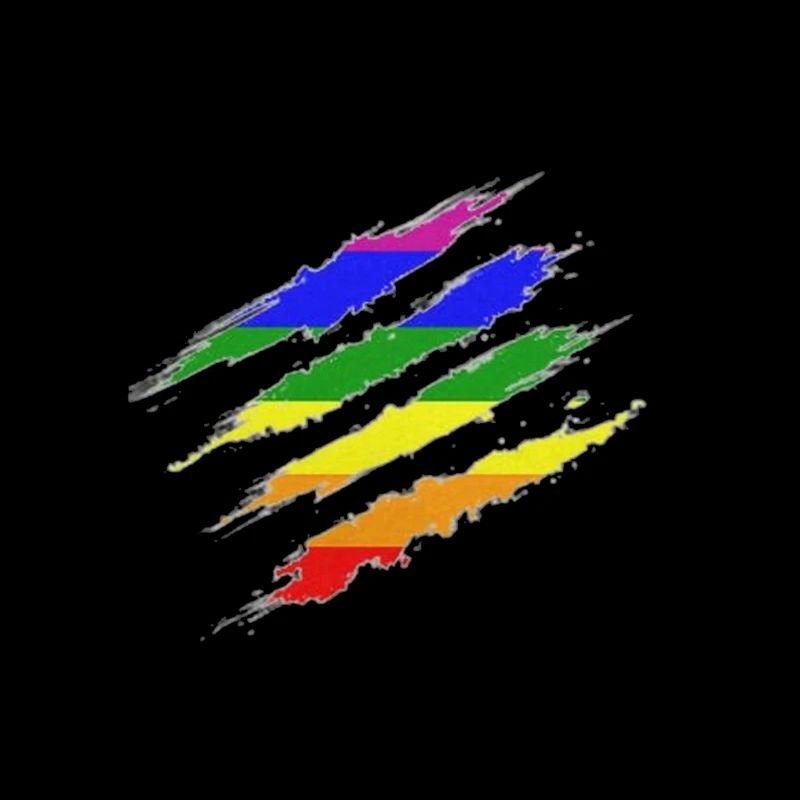 Claw Marks Drapeau arc-en-ciel