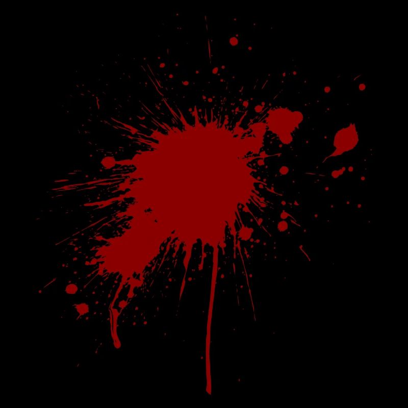 Blutspritzer aus einer Kugel Wunde