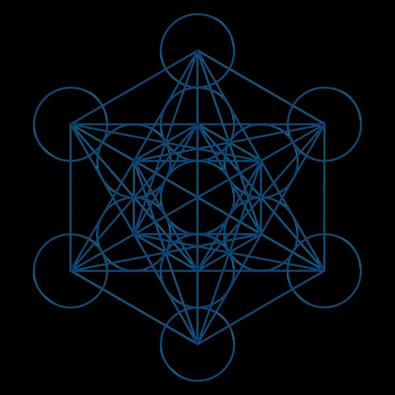 Le cube de Metatron - bleu