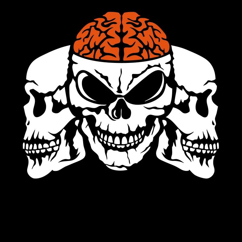 skull face profile brain brain