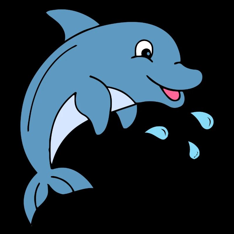 Delfin mit Wassertropfen