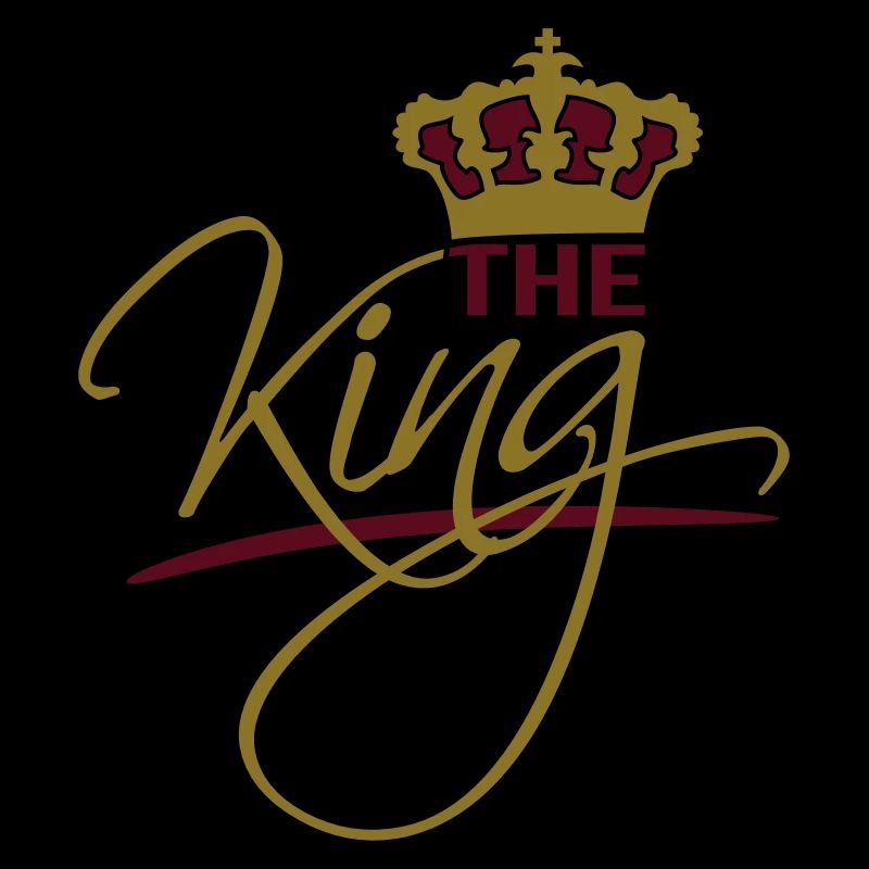 krone gold the king text logo design cool chef