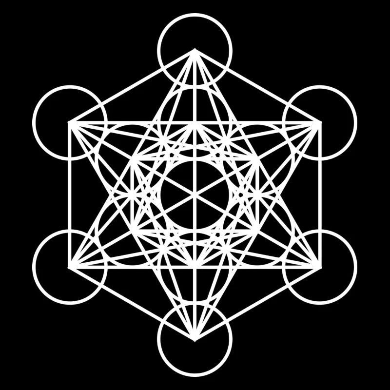 metatron cube white Würfel Geschenkidee