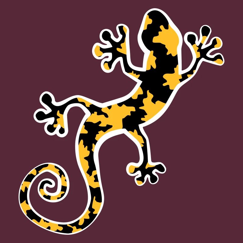 Yellow and black spotted leopard gecko