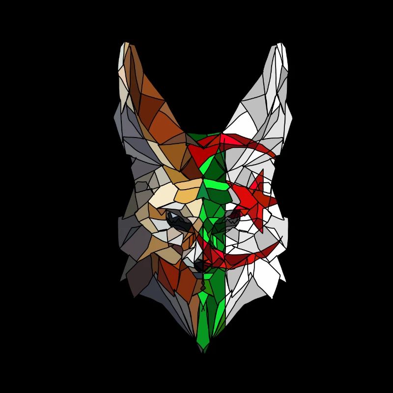 Fennek und Flagge Algeriens in der Polysphäre