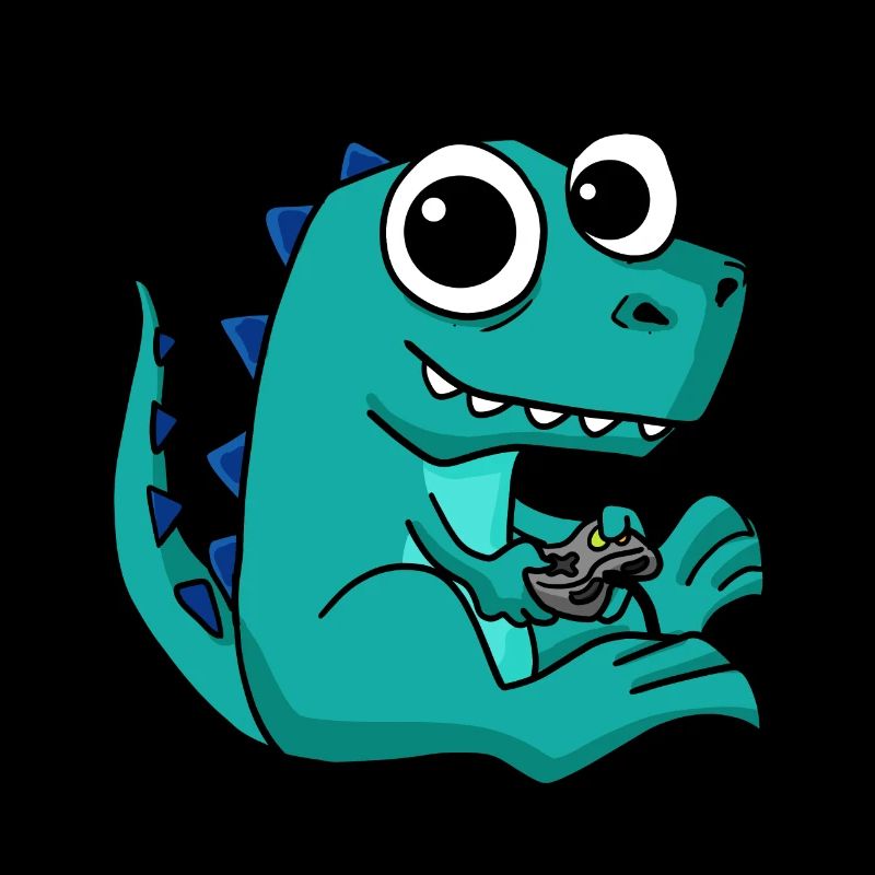 Gaming Dinosaurier Süßer Zocker Nerd Tier Lieb