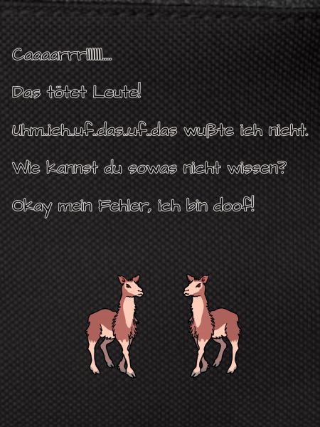 Lustiger lama Spruch