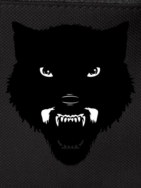 black wolf head