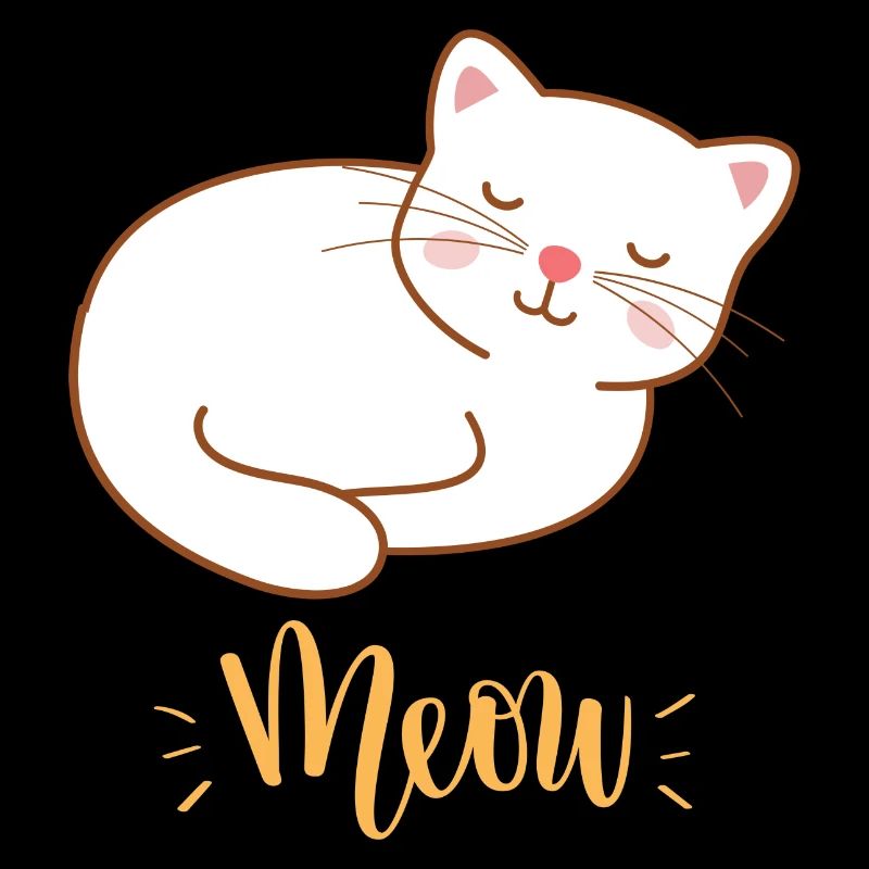 Mignon Kawaii drôle de chat disant miaulement