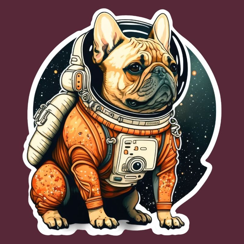 Français bouledogue dans l’espace, drôles de chiens!
