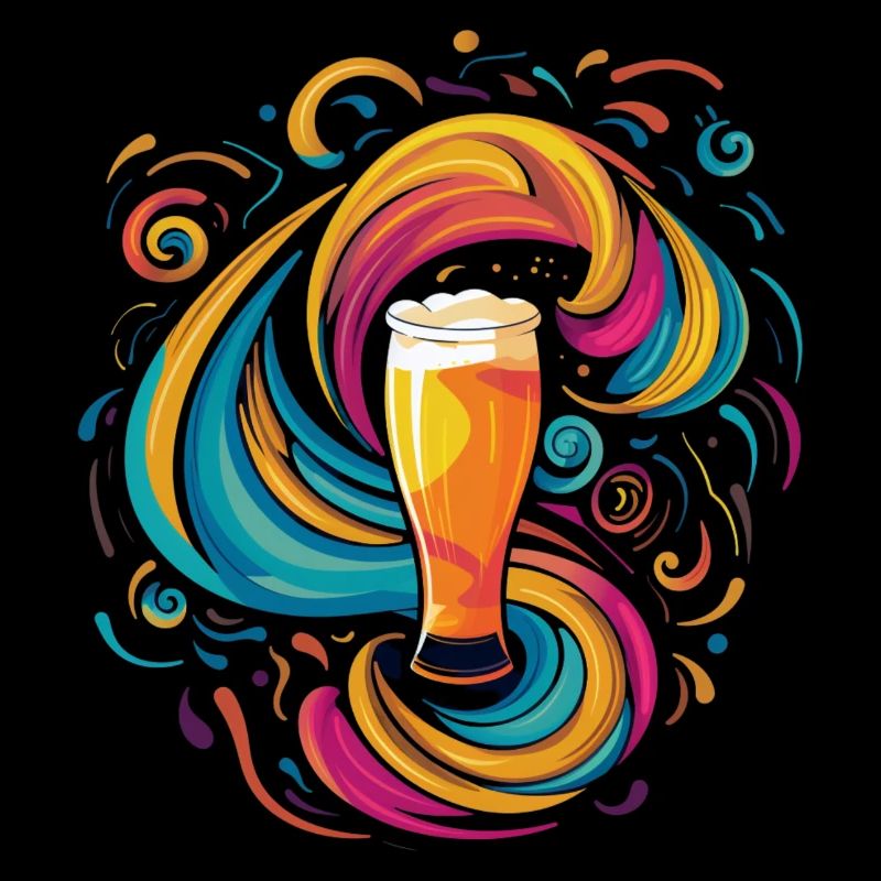 Cool creative colorful beer motif