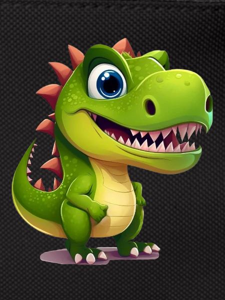 Sunny Green Dino Smile Tee Design