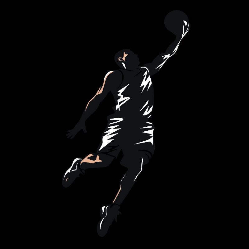 Joueur de basket faisant un dunk