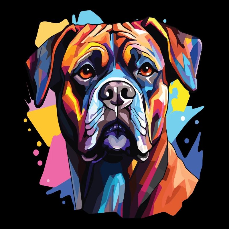 Boxer dog pop art