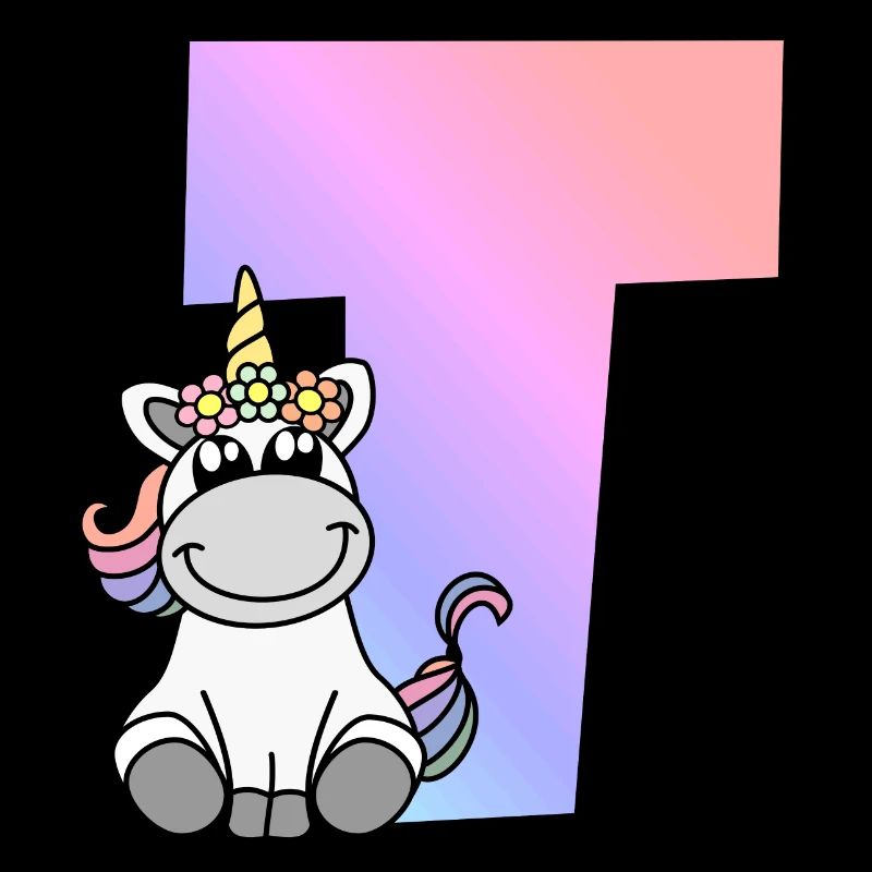 Einhorn Buchstabe T