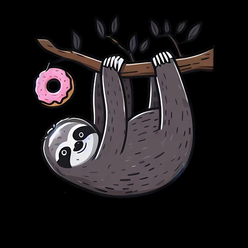 Faultier mit Donut