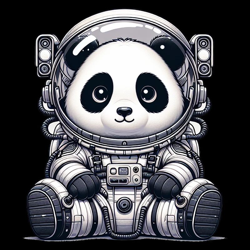 Cute Panda Astronaut