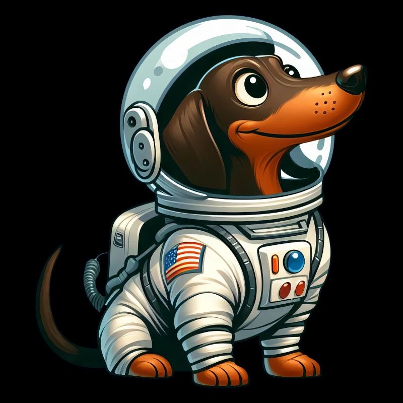 Dachshund Astronaut in Space Adventure
