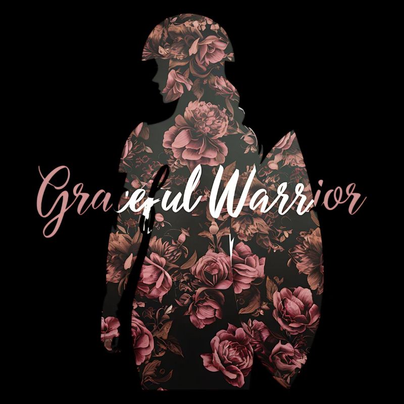 Graceful Warrior Flower Background Design