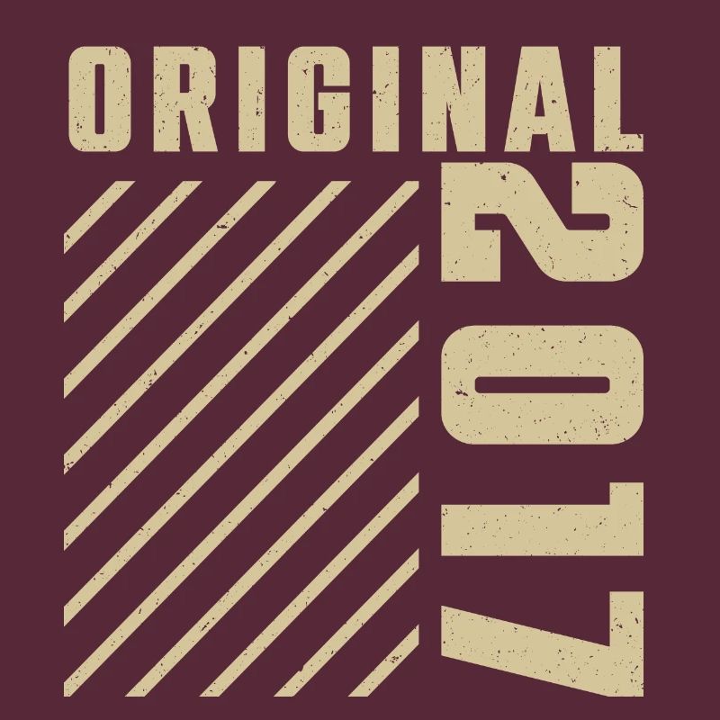 Original 2017 Authentic 2017 Vintage Bursdag