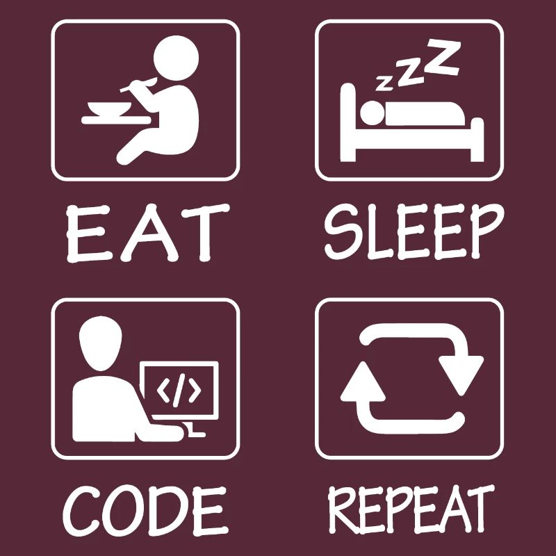 Essen Schlaf Code Wiederholen